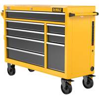 Postes de travail industriel mobile, 8 tiroirs, 52" la x Jaune Stor-it Systems