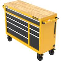 Postes de travail industriel mobile, 8 tiroirs, 52" la x Jaune Stor-it Systems