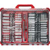Metric/SAE Ratchet & Socket Set with PACKOUT Low-Profile Organizer, 98 Pcs, 3/8" Drive Size Stor-it Systems