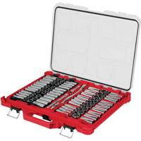 Metric/SAE Ratchet & Socket Set with PACKOUT Low-Profile Organizer, 98 Pcs, 3/8" Drive Size Stor-it Systems