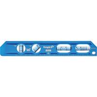 Niveau torpille moul&eacute; sous pression TRUE BLUE, 8" lo, Aluminium, 4 fioles, Magn&eacute;tique Stor-it Systems