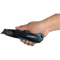 Retractable Safety Knife , Stainless Steel, Heavy-Duty, Plastic/Aluminum Handle Stor-it Systems