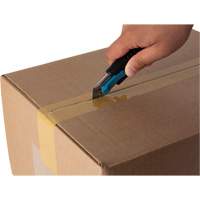 Standard-Duty Retractable Safety Knife, Stainless Steel, Rubber Handle Stor-it Systems