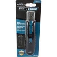Standard-Duty Retractable Safety Knife, Stainless Steel, Rubber Handle Stor-it Systems