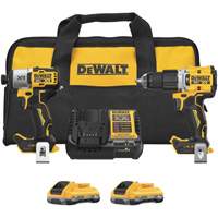 Ensemble 2 outils tournevis &agrave; chocs/perfomarteau XR avec bloc-piles POWERPACK, Lithium-ion, 20 V Stor-it Systems
