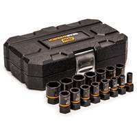 Bolt Biter Extraction Socket Set, 15 Pcs, Impact, 1/4"/3/8" Drive Size Stor-it Systems