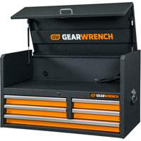Tool Chest, 40-3/5" W, 5 Drawers, Black/Orange Stor-it Systems
