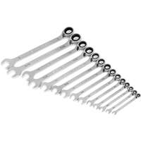 Jeu de cl&eacute;s &agrave; cliquets r&eacute;versibles SAE &agrave; 12 pans et 90 dents, Combinaison &agrave; cliquet, 14 morceaux, Imp&eacute;rial Stor-it Systems