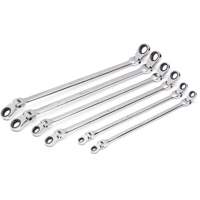 Jeu de cl&eacute;s &agrave; cliquet double m&eacute;triques &agrave; 12 pans et 90 dents Gearbox, T&ecirc;te articul&eacute;e, 6 morceaux, M&eacute;trique Stor-it Systems