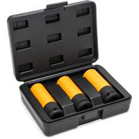 Metric High-Strength Wheel Protector Socket Set, 3 Pcs, Impact, 1/2" Drive Size, Deep Stor-it Systems