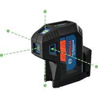 Laser dalignement autonivelant &agrave; faisceau vert &agrave; cinq points Stor-it Systems
