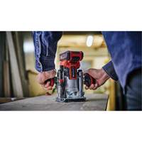 Professional Cordless Compact Router with Fixed Base & Plunge Base (Tool Only) Stor-it Systems