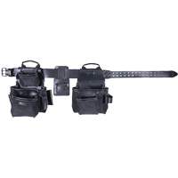 Phantom Collection 4-Piece Heavy-Duty Combo Apron, Leather, Black Stor-it Systems