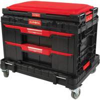 Ensemble de coffres &agrave; outils Arx de 3 morceaux avec socle &agrave; roulettes pivotantes, 23-1/10" x 15" x 13-2/5', Noir Stor-it Systems
