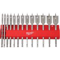 Ensemble de m&egrave;ches plates, 13 morceaux, Acier &agrave; haute teneur en carbone Stor-it Systems