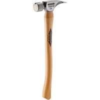 Marteau &agrave; face lisse en titane avec manche incurv&eacute; en noyer, 14 oz, Prise en Bois, 18" lo Stor-it Systems