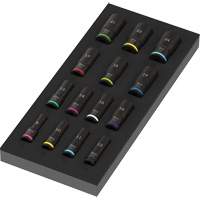 Insert en mousse pour jeu de douilles profondes Impaktor 1 Zyklop B, 15 Mcx, Chocs, Prise de 3/8", Profond Stor-it Systems