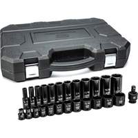 6-Point SAE Socket Set, 25 Pcs, Impact, 3/8" Drive Size, Deep Stor-it Systems