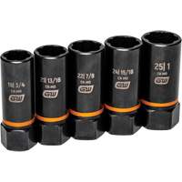 Jeu de douilles d'extraction Bolt Biter, 5 Mcx, Chocs, Prise de 1/2", Profond Stor-it Systems