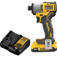 Ensemble de tournevis &agrave; chocs sans fil et sans balai, 1/4", 1700 lb-po Couple max., 20 V, Lithium-ion Stor-it Systems