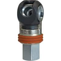 TOPQUIK SC Industrial Swing Quick Coupler, Nickel-Plated Steel, 3/8", Female NPT, 360 PSI Stor-it Systems