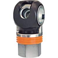 TOPQUIK SC Industrial Quick Coupler, Nickel-Plated Steel, 1/2", Female NPT, 359 PSI Stor-it Systems
