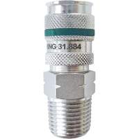 QUIKSILVER Ultraflo 7.8 mm Quick Coupler, Zinc-Plated Steel, 1/2", Male NPT, 362 PSI Stor-it Systems