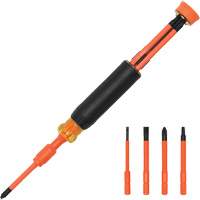 Tournevis isolant &agrave; embouts interchangeables 4-en-1 Stor-it Systems