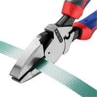Pince pour monteurs de lignes &agrave; levier d&eacute;multipli&eacute;, type Nouvelle-Angleterre avec tire-fil, sertisseur et poign&eacute;e KNIPEXTEND Stor-it Systems