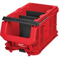 Bac compact PACKOUT, 15-1/2" x 9-1/2" x 8-3/4", Noir/Rouge Stor-it Systems