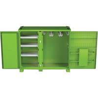 Armoire ventil&eacute;e pour le rangement d'&eacute;PI sur place, Acier, Vert lime haute visibilit&eacute; Stor-it Systems