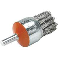 Mounted Knot-Twisted Wire Brush, 1-1/8" Dia., 0.02" Wire Dia., 1/4" Shank UE861 | Stor-it Systems