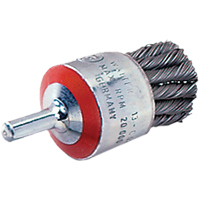 Mounted Knot-Twisted Wire Brush, 1-1/8" Dia., 0.02" Wire Dia., 1/4" Shank UE867 | Stor-it Systems