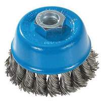 Knot-Twisted Wire Cup Brush, 3" Dia. x M10x1.25 Arbor UE891 | Stor-it Systems
