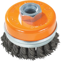 Knot-Twisted Wire Cup Brush, 5" Dia. x 5/8"-11 Arbor UE899 | Stor-it Systems