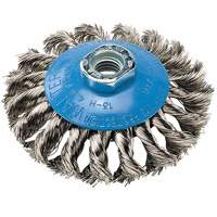 Knot-Twisted Wire Saucer Cup Brush, 6" Dia. x 5/8"-11 Arbor VV868 | Stor-it Systems