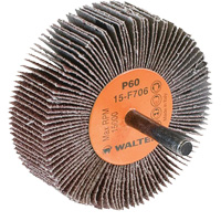 Flap Wheels-Coolcut Flap Wheels, Aluminum Oxide, 60 Grit, 3" x 1" x 1/4" Stor-it Systems
