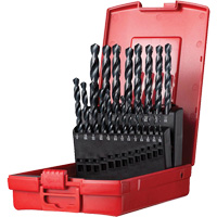 Jobber Length Drill Bit Set, 21 Pieces, High Speed Steel UY037 | Stor-it Systems