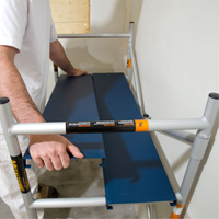 Mobile Work Scaffolding - Mini Scaffoldings, Aluminum Frame, 42" D x 48-1/2" H Stor-it Systems