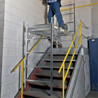 Mobile Work Scaffolding - Maxi Square Scaffolding, Aluminum Frame, 74" D x 75" H Stor-it Systems