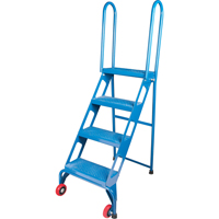 Portable Folding Ladder, 4 Steps, Perforated, 40" High VC438 | Stor-it Systems