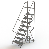 &eacute;chelles roulantes multidirectionnelles, 8 marches, Largeur de la marche 24", Hauteur de la plateforme 80", Acier Stor-it Systems