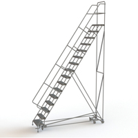 &eacute;chelles roulantes multidirectionnelles, 16 marches, Largeur de la marche 24", Hauteur de la plateforme 160", Acier Stor-it Systems