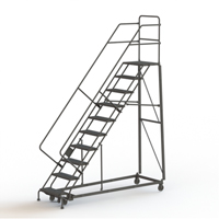 &eacute;chelles robustes en angle de s&eacute;curit&eacute;, 10 marches, Stri&eacute;, Inclinaison 50°, Hauteur 100" Stor-it Systems