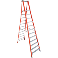 Industrial Heavy-Duty Pro Platform Stepladders (FXP1700 Series), 12', 300 lbs. Cap. VD412 | Stor-it Systems