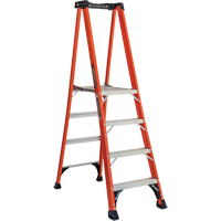 Industrial Extra Heavy-Duty Pro Platform Stepladders (FXP1800 Series), 4', 375 lbs. Cap. VD415 | Stor-it Systems