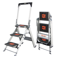 Safety Stepladder with Bar & Tray, 2.2', Aluminum, 300 lbs. Capacity, Type 1A VD432 | Stor-it Systems