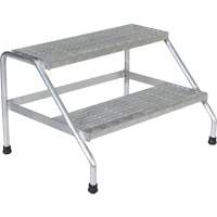 Aluminum Step Stand, 2 Step(s), 32-13/16" W x 24-9/16" L x 20" H, 500 lbs. Capacity VD458 | Stor-it Systems