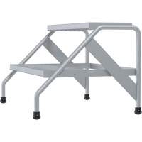 Aluminum Step Stand, 2 Step(s), 32-13/16" W x 24-9/16" L x 20" H, 500 lbs. Capacity Stor-it Systems