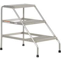Aluminum Step Stand, 3 Step(s), 22-13/16" W x 34-9/16" L x 30" H, 500 lbs. Capacity Stor-it Systems